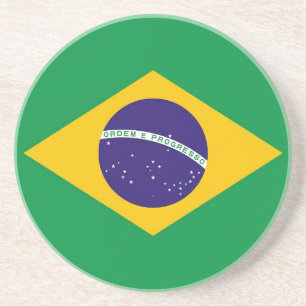 Porta copos com Bandeira do Brasil