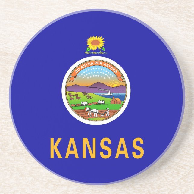 Porta copos com Bandeira do Kansas, EUA (Frente)
