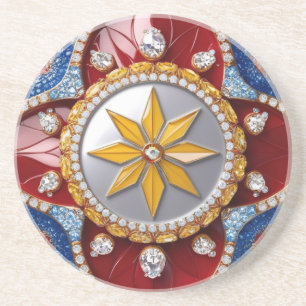 Porta copos com Design de cores colombianas