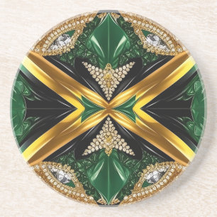 Porta copos com Design de cores jamaicanas