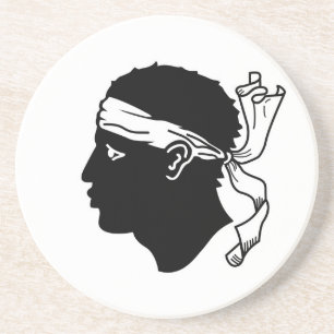 Porta copos com pavilhão da Córsega, França