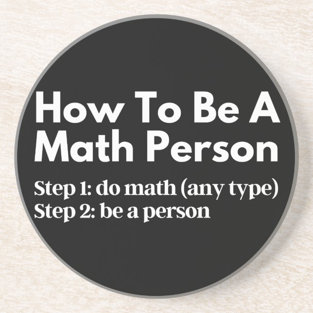Porta-copos Como Ser Uma Pessoa De Matemática (Frente)
