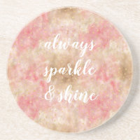 Confete de Aquarela Rosa Bronze Dourado