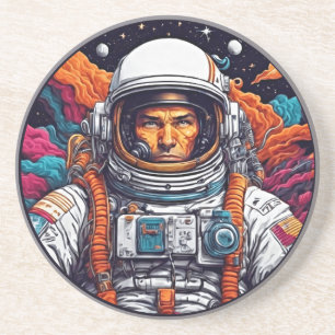 Porta-copos Conjunto de Apoio Retro Astronauta Nebulosa Arenit