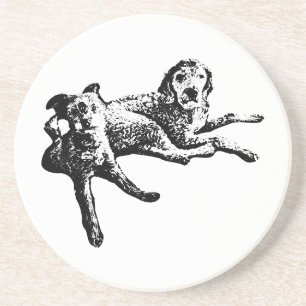 Porta-copos Conjunto de Círculo de Arte em Tinta Labradoodle &
