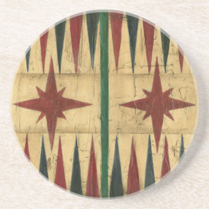 Porta-copos Conselho de Jogo Antiquado do Backgammon por Ethan