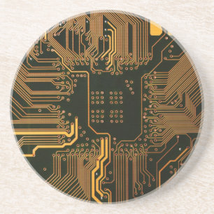Porta-copos Conselho Nerd de saída PCB Laranja Circuito Eletrô