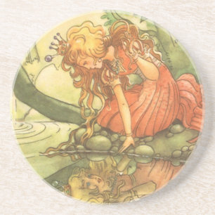 Porta-copos Conto de Fadas Vintage, Príncipe Sapo Princesa jun