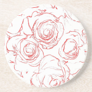 Porta-copos Contornos do Rosa vermelha