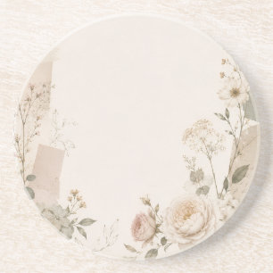 Porta-copos Convite de Casamento de Jardim com Natural