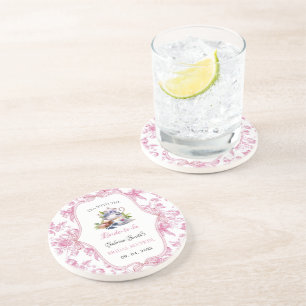 Porta-copos Convite de Chá de Noiva com Tema de Festa de Chá d