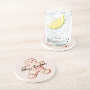 Porta-copos Cookie Gingerpão Dourado rosa