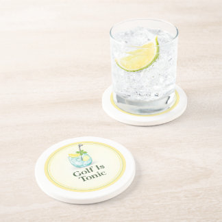 Porta-copos Copo de Cocktail de Arenito de Luxo Golf É Tônico