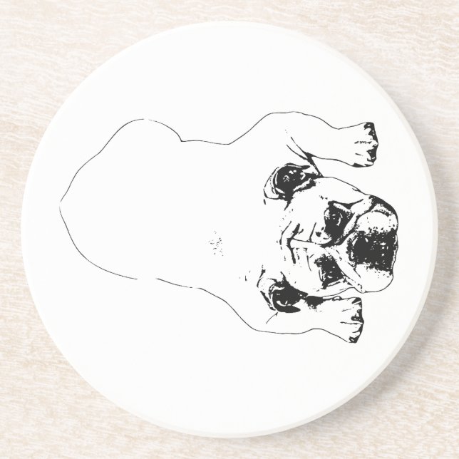Porta-copos Copo de mesa de alegria Bulldog (Frente)