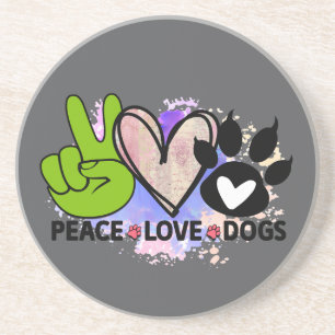 Porta-copos Copo de Paz Amor Cães – Presente Boho para Amantes