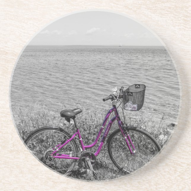 Porta-copos Cor seletiva da bicicleta da ilha Mackinac (Frente)