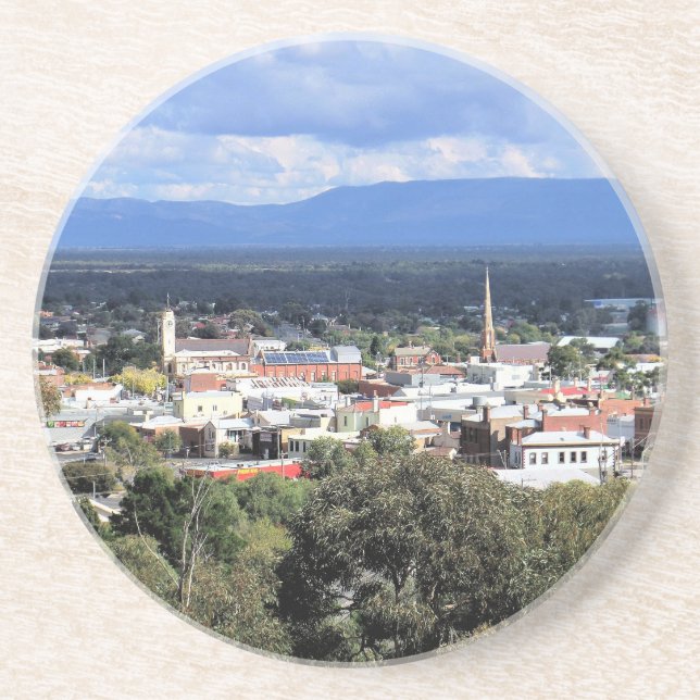 Porta-copos Coração de Stawell e os Grampians (Frente)