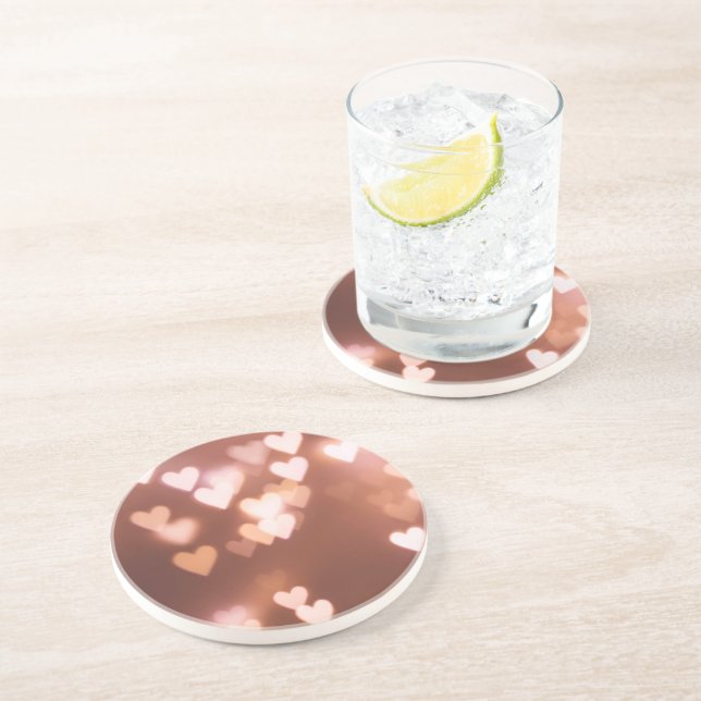 PORTA-COPOS CORAÇÃO DO DIA DO NAMORADOS DE PINK (Lateral)