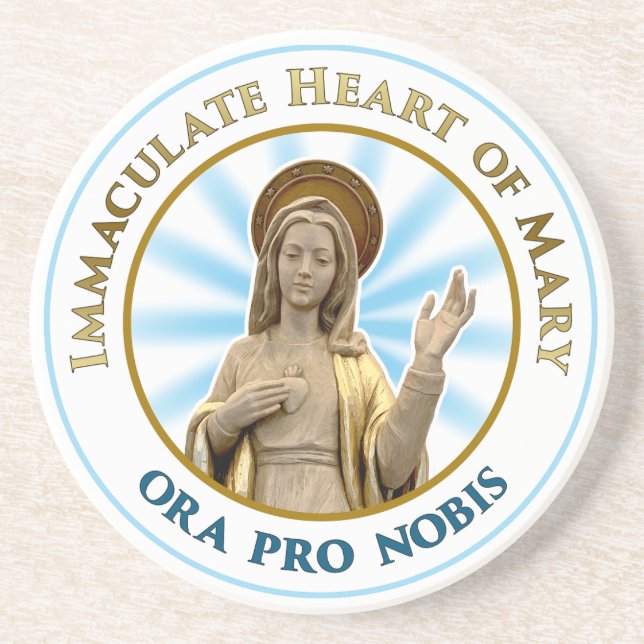 Porta-copos Coração Imaculado de Mary Ora Pro Nobis (Frente)