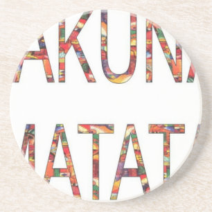 Porta-copos Cores de Vintage Africano Hakuna Matata.jpg