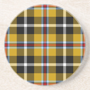 Porta-copos Cornish National Tartan Yellow and Black Xadrez
