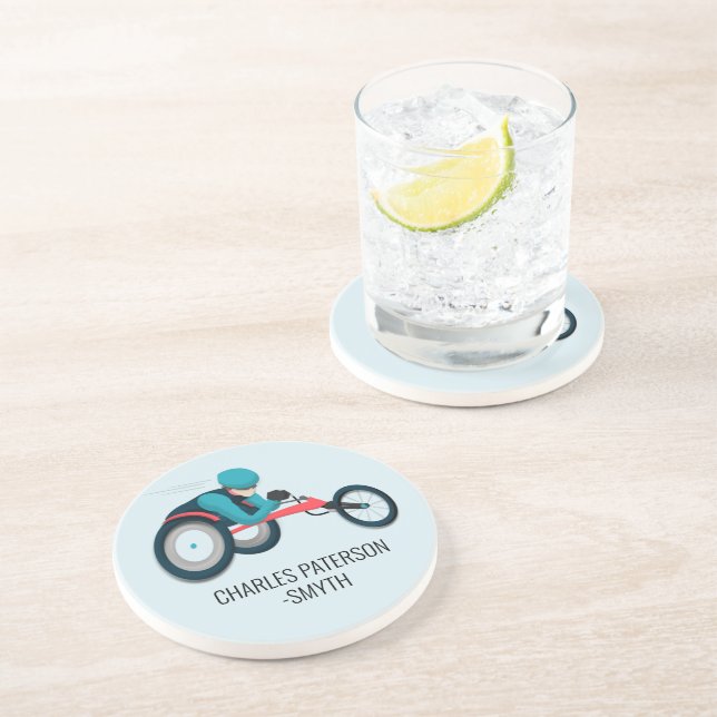 Porta-copos Corrida em cadeira de rodas (Lateral)