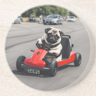 Porta-copos Corrida Pug go-kart
