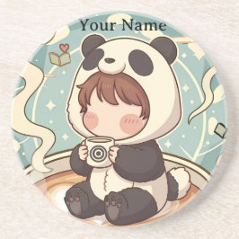 Porta-copos Cozy Panda Brew Absorbent Coaster Set
