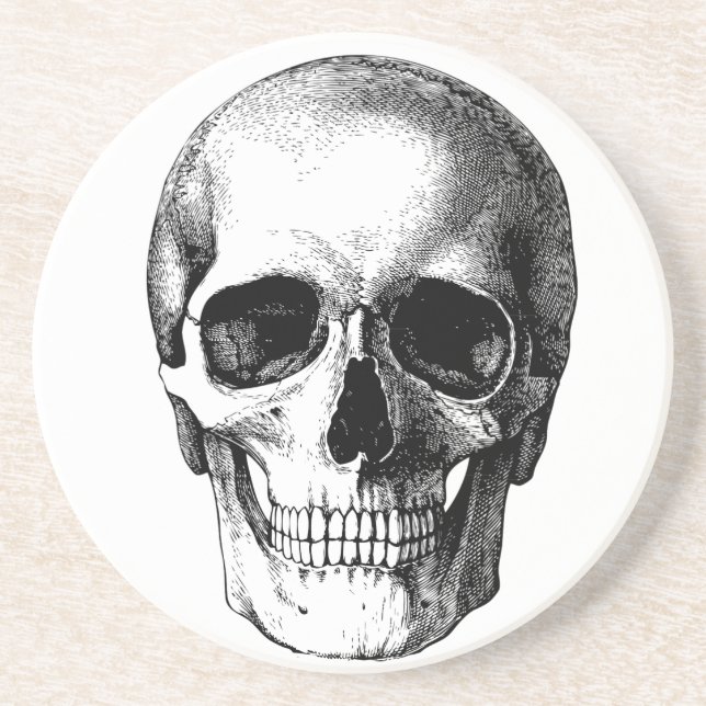 Porta-copos crânio e Lua cheia assustadores (Frente)