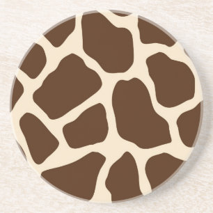 Porta-copos Cream Brown Giraffe Impressão