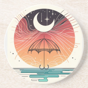 Porta-copos Crescent Moon Umbrella Boho Dream