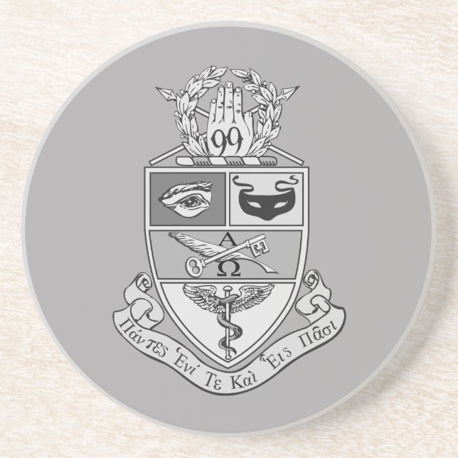 Porta-copos Crest da Kappa Psi (Frente)