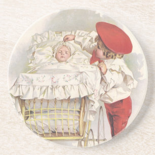 Porta-copos Crianças Vintage Victorianas, Criança e Bebê em