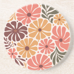 Porta-copos Crie o Seu Próprio Vintage Groovy Retro Florido