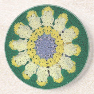 Porta copos - Crochet está quente