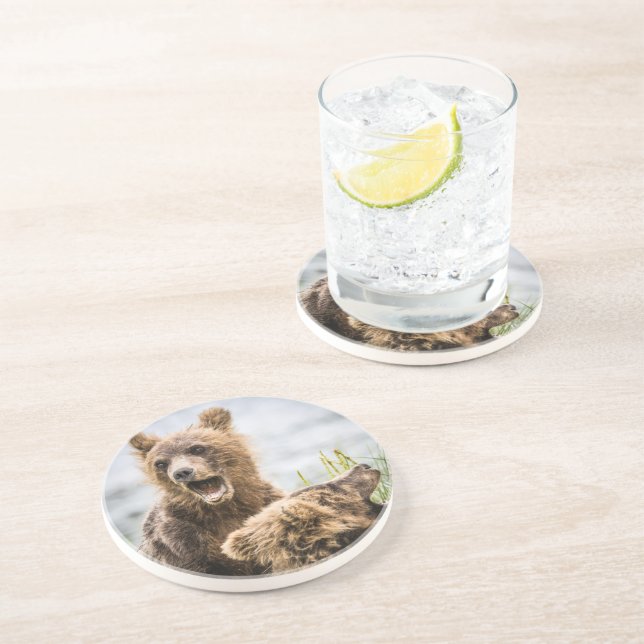 Porta-copos Cubos Grizzly Procurando Sua Mãe (Lateral)