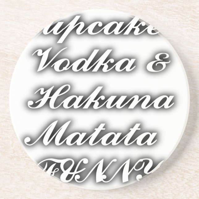 Porta-copos Cupcakes Vodka Hakuna Matata FUNNY (Frente)