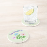 Porta-copos Custom and personalized watercolor floral gift<br><div class="desc">A delicate, hand-painted digital watercolor illustration featuring a trio of ethereal wildflowers in soft shades of sky blue, misty purple, and blush pink. This botanical piece captures the fluid transparency of traditional watercolor with a modern, clean aesthetic. Perfect for cottagecore lovers, nursery decor, or anyone who appreciates the quiet beauty...</div>