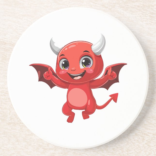 Porta-copos Cute cartoon flying devil (Frente)