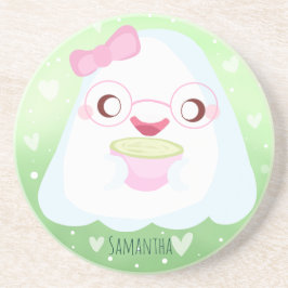 Porta-copos Cute Matcha Latte Fantasma