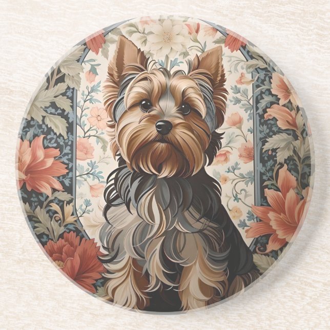 Porta-copos Cute Yorkie | Yorkshire Terrier Portrait (Frente)