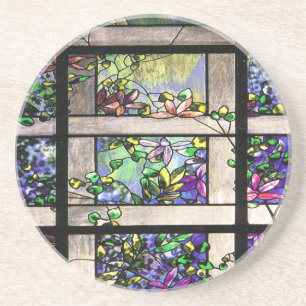 Porta copos da arte do vitral de Nouveau da arte