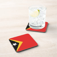 Porta copos da bandeira de Timor Leste