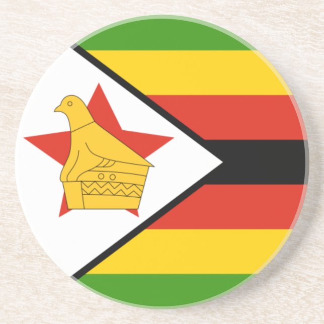 Porta copos da bandeira de Zimbabwe (Frente)