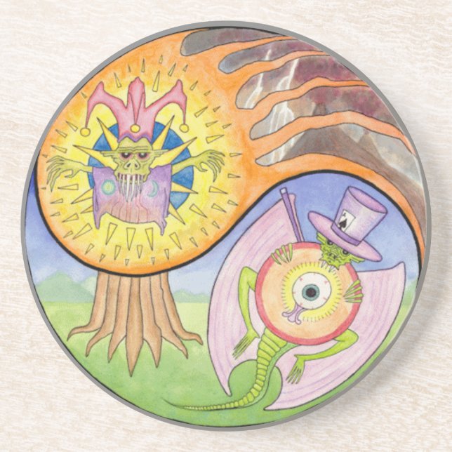 Porta copos da bebida da mandala da "erupção" (Frente)