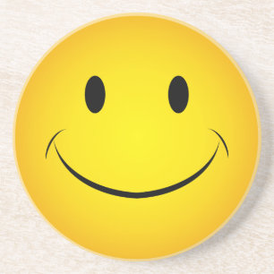 Porta copos da face amarela do ouro