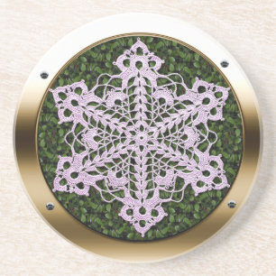 Porta copos da folha do Doily da vigia