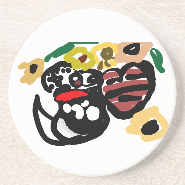 Porta-copos Dalmatian sunflowers (Frente)