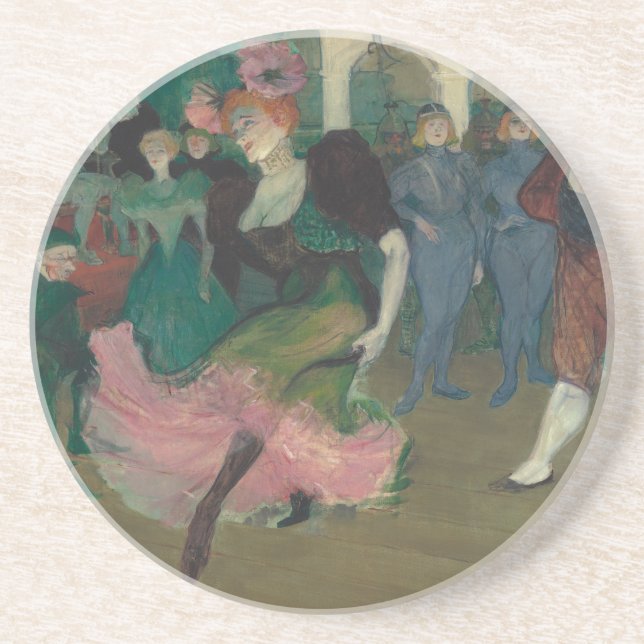 Porta-copos Dançar o Bolero - Pintura de Toulouse-Lautrec (Frente)