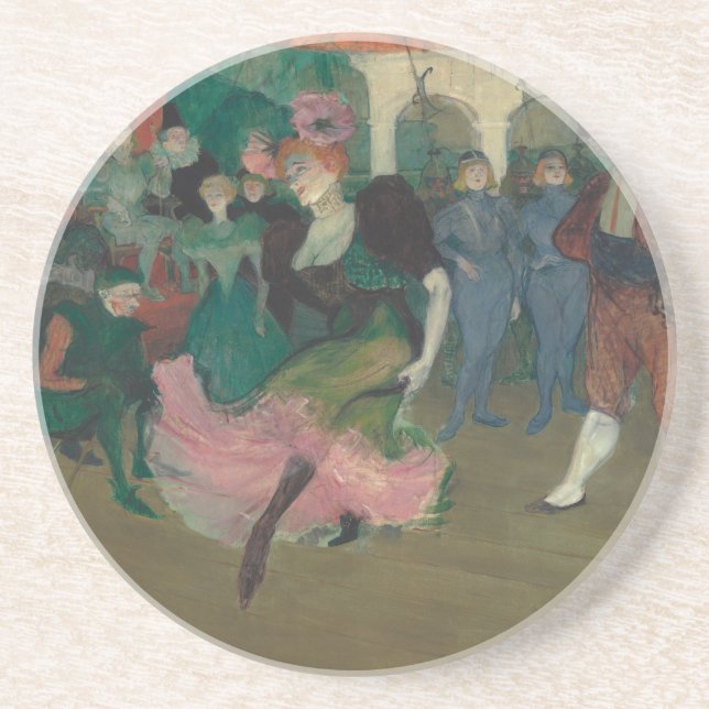 Porta-copos Dançar o Bolero - Pintura de Toulouse-Lautrec (Frente)